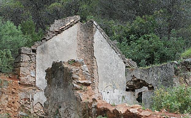 Imagen principal - Restos de la ermita de los Monjes. Arroyo Guadalpín. La vegetación es espesa en sierra Blanca.