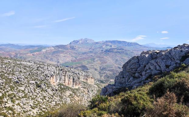 Vista panorámica tras la parte más dura de la subida