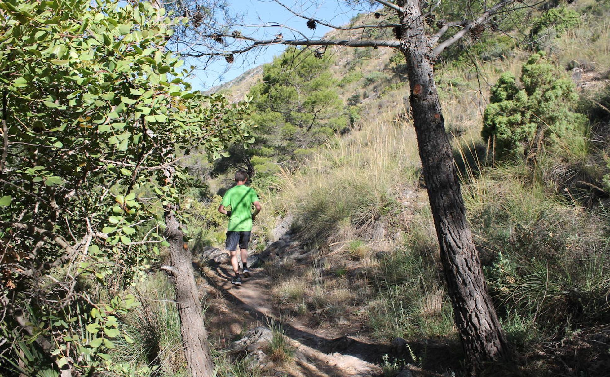 Buena parte del recorrido se hace por sendero estrecho.