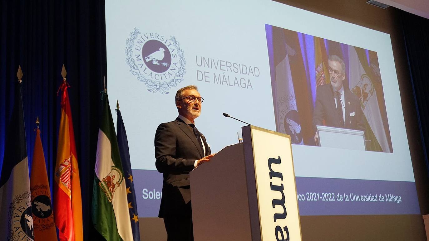 Inauguración del curso académico 2021-22 en la UMA. 