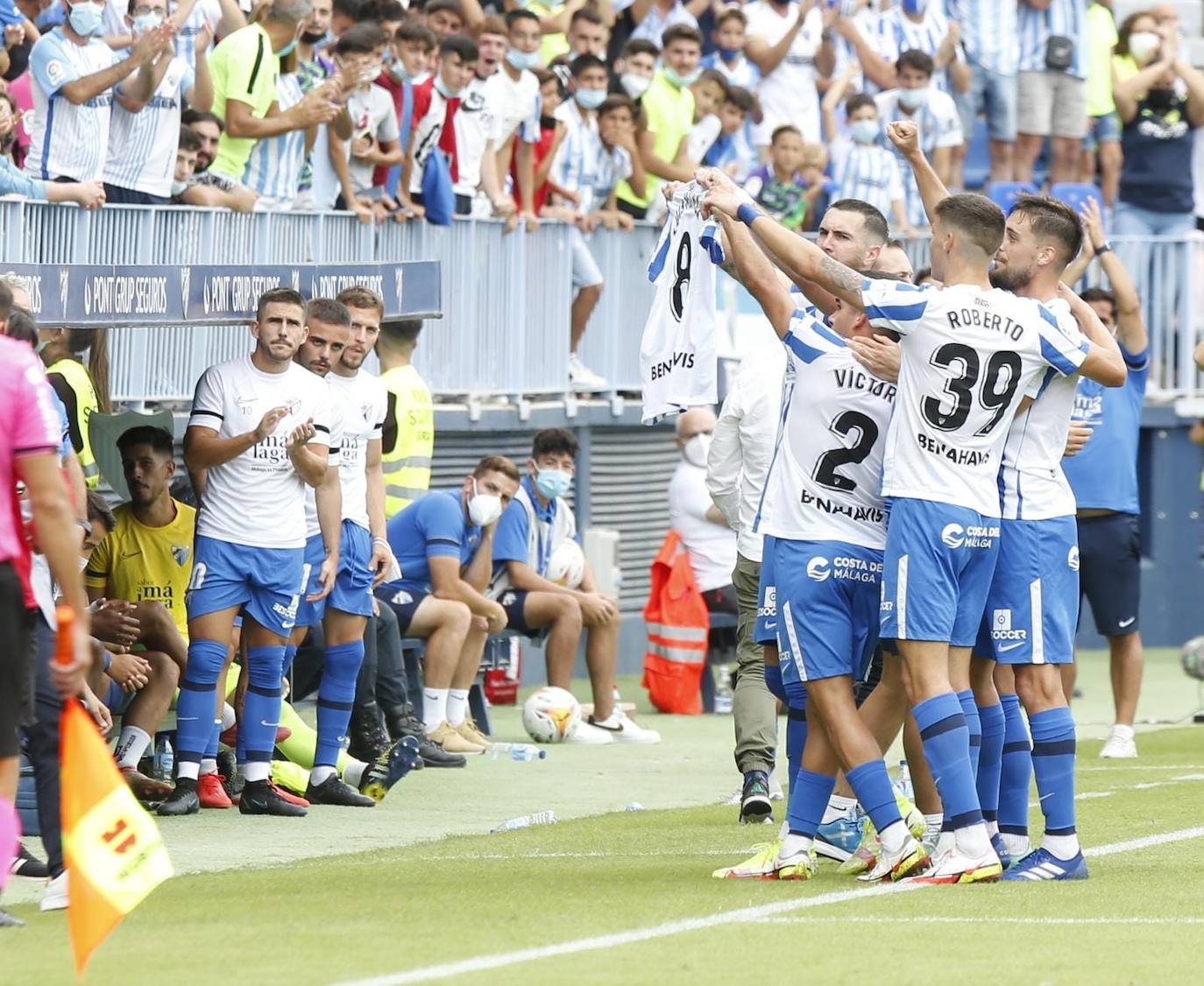 La Rosaleda acogió el encuentro sin restricciones de aforo por el covid-19 