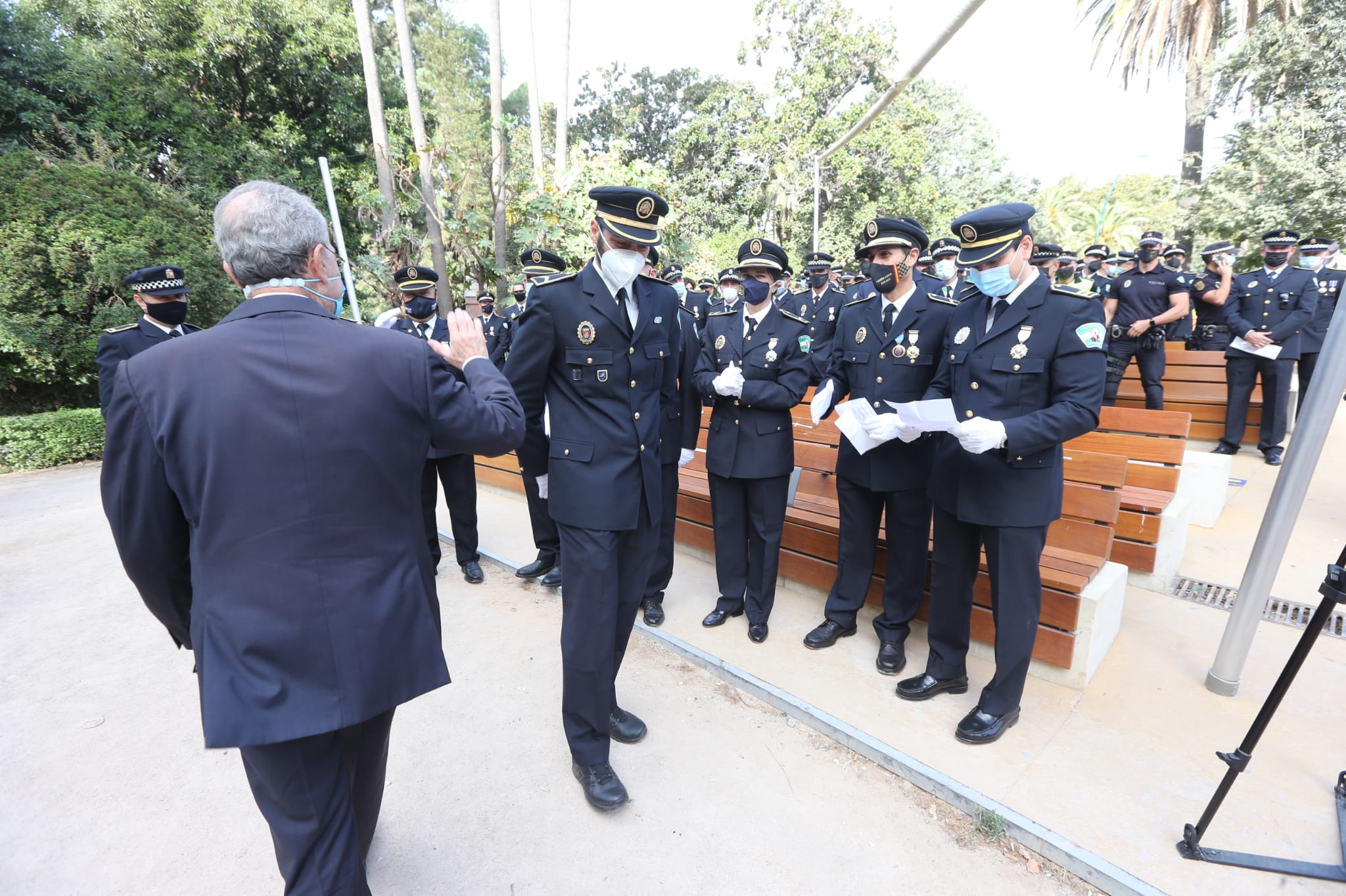 El recinto Eduardo Ocón de la capital acogió, este lunes, la celebración del acto central del patrón de la Policía Local