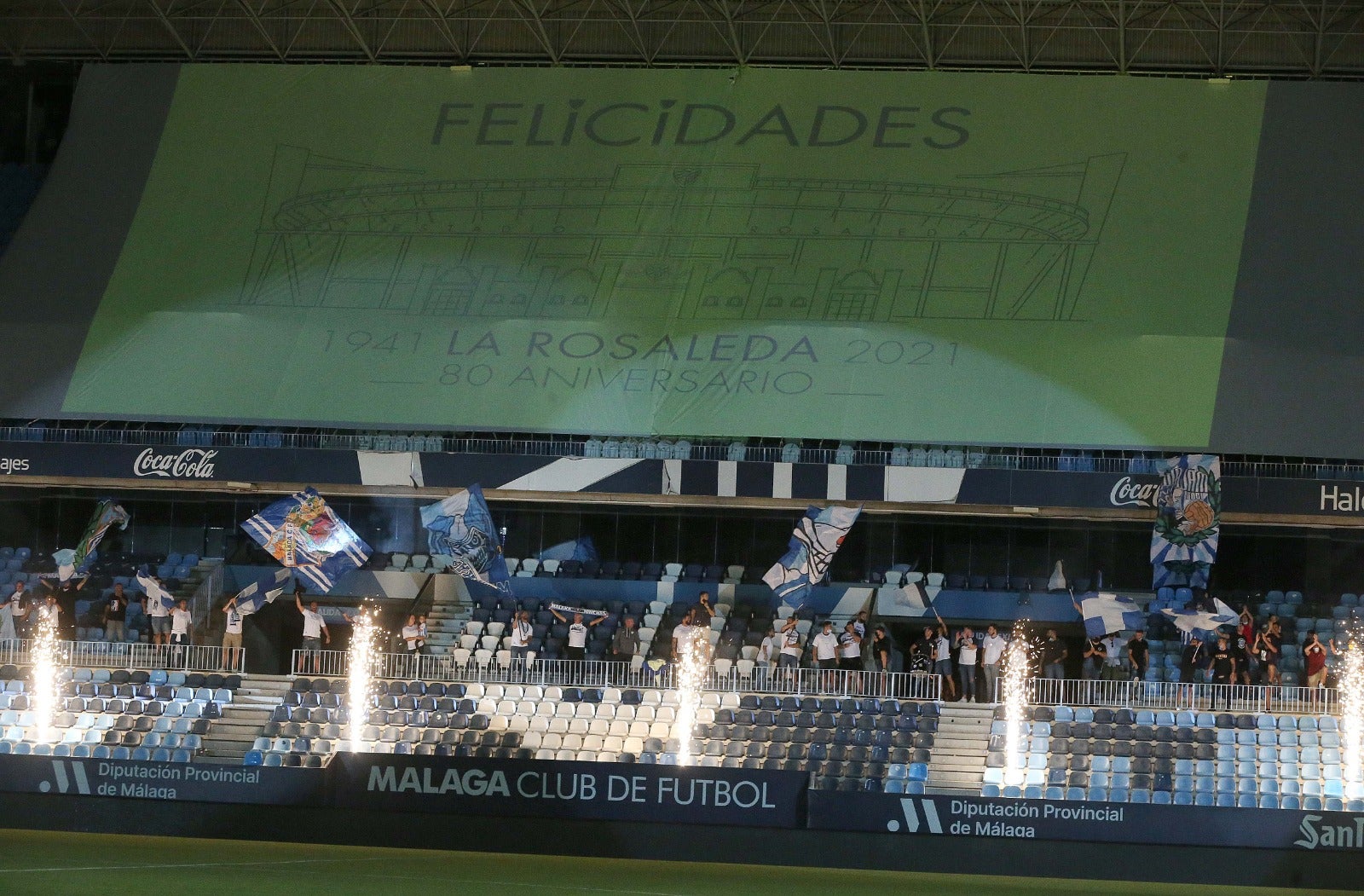 Celebración de los 80 años del estadio La Rosaleda. 