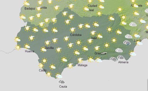 Previsión de Aemet para el sábado.