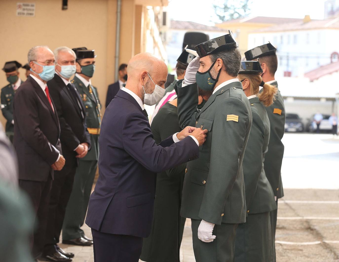 Celebración en Málaga de la festividad de la patrona de la Guardia Civil. 