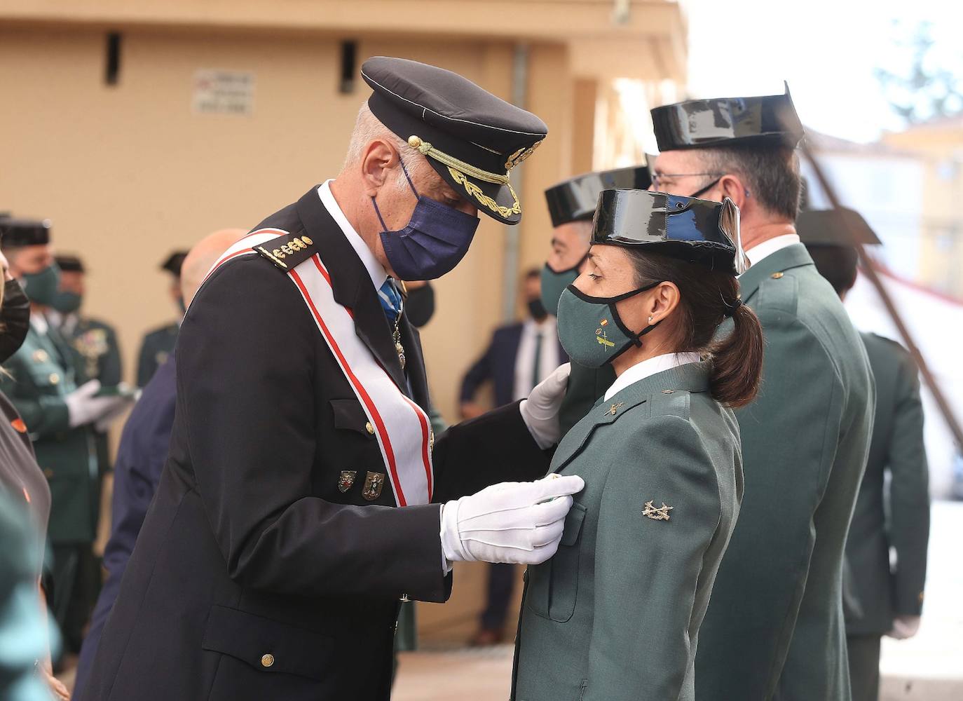 Celebración en Málaga de la festividad de la patrona de la Guardia Civil. 