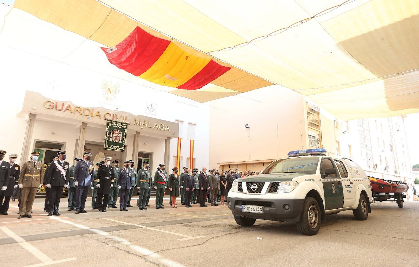 Celebración en Málaga de la festividad de la patrona de la Guardia Civil. 