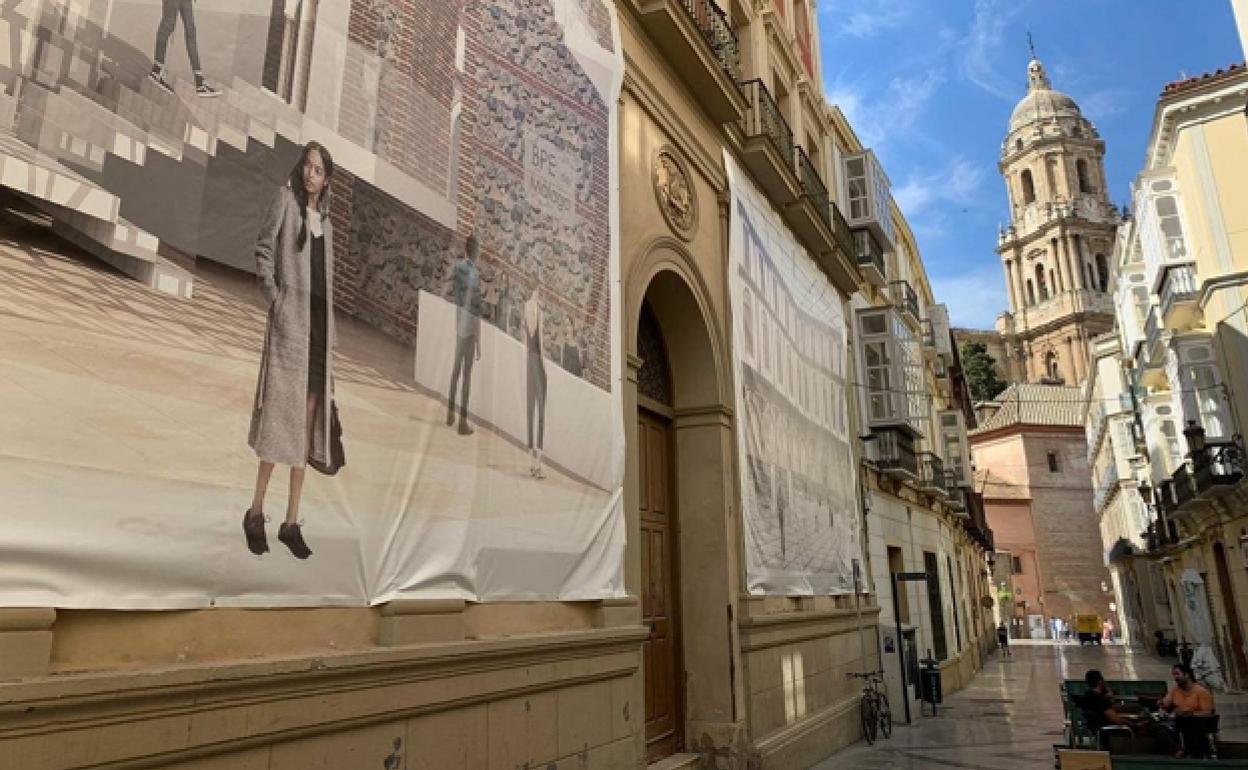 Fachada del antiguo convento y colegio de San Agustín, futura sede de la Biblioteca Pública del Estado en Málaga.