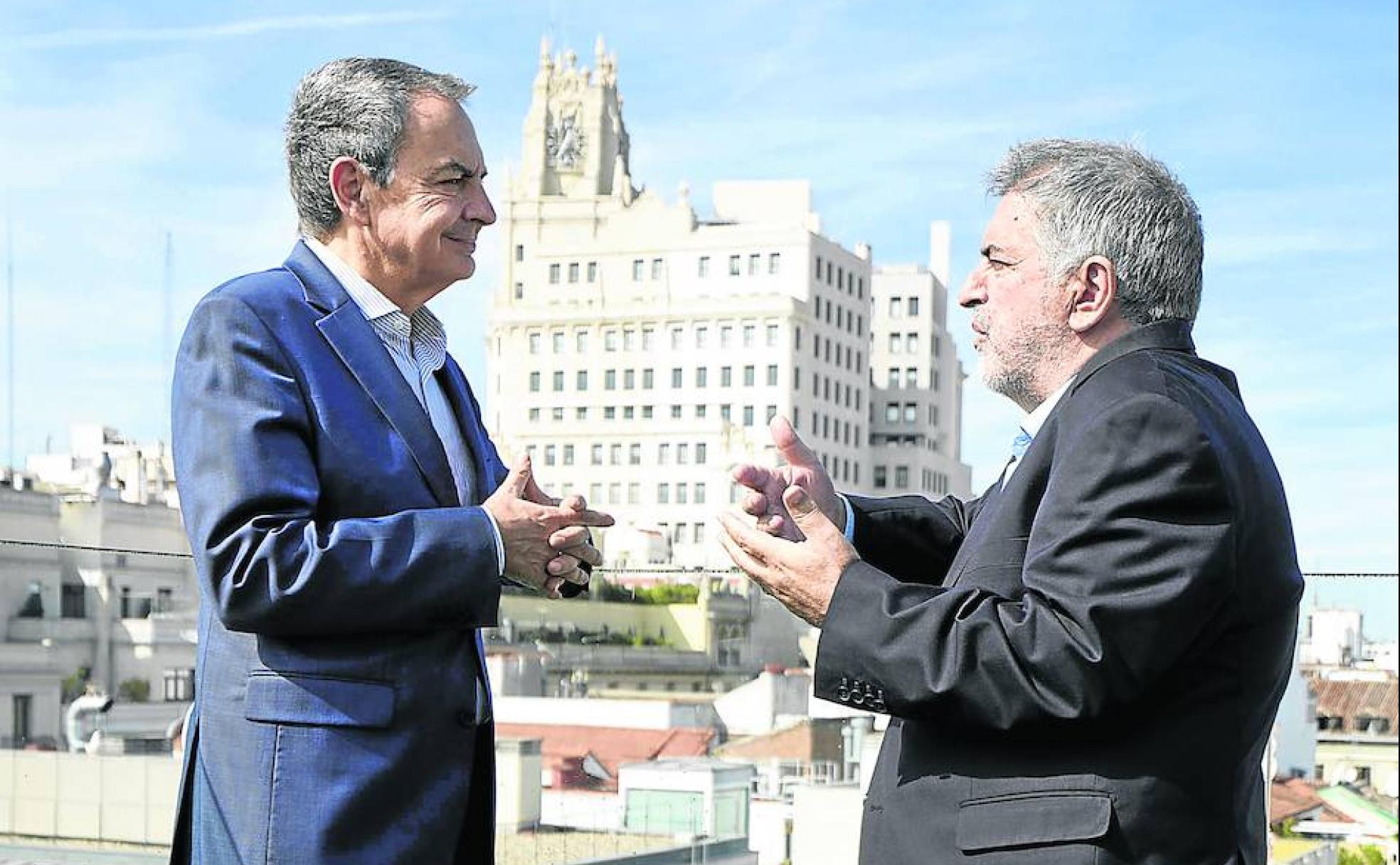 José Luis Rodríguez Zapatero y Jesús Eguiguren, protagonistas de la paz, se encuentran en Madrid. 