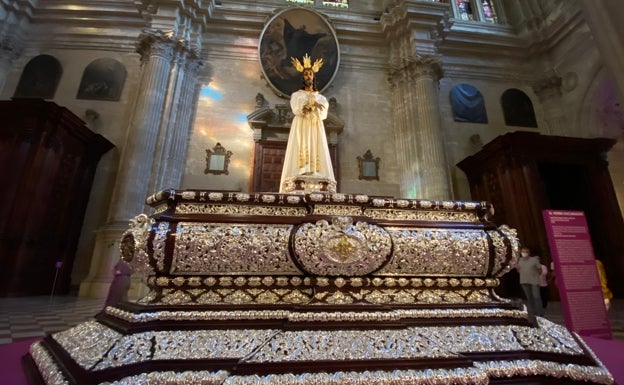 El Señor de Málaga, en la exposición 'El verbo encarnado', en la Catedral. 