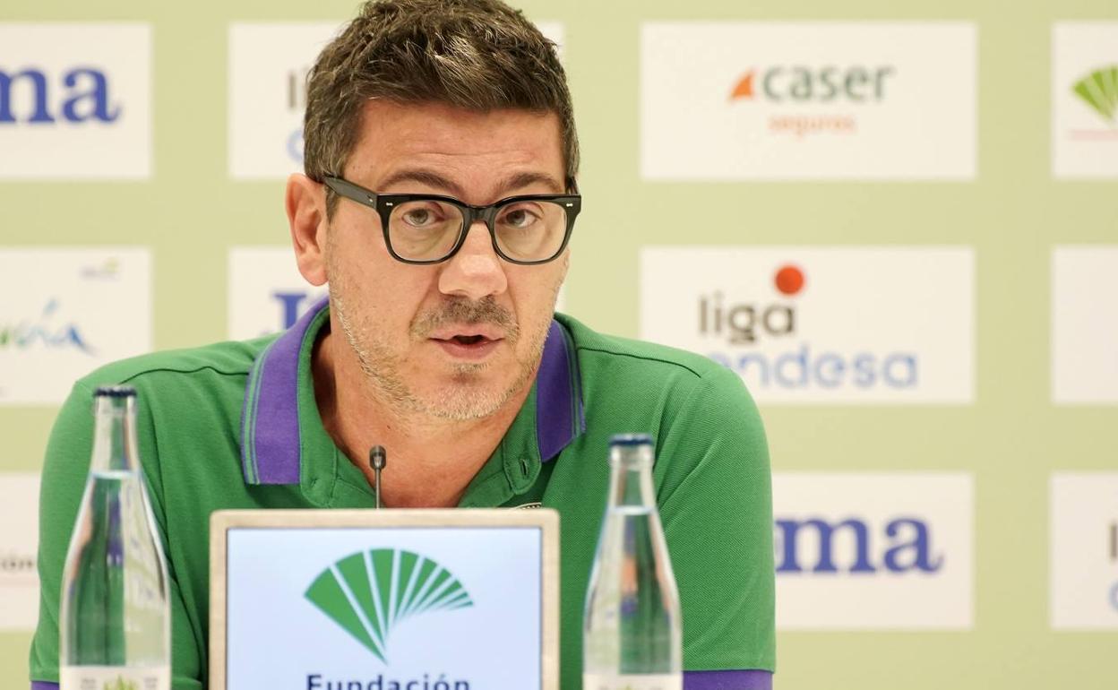 Fotis Katsikaris, durante la rueda de prensa que ofreció este viernes en el Palacio de los Deportes. 