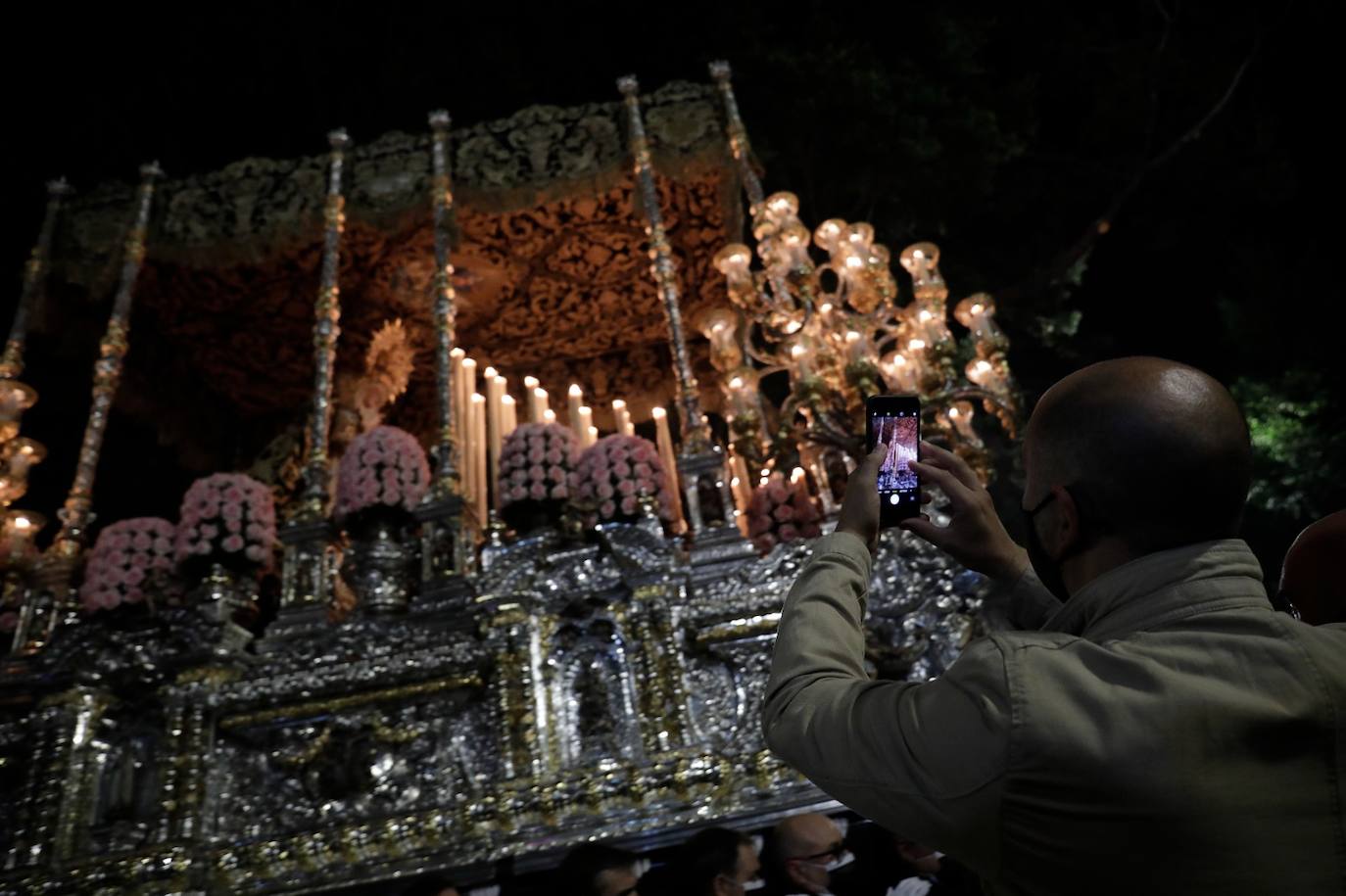 María Santísima de los Dolores (Expiración), en su desfile procesional de la magna