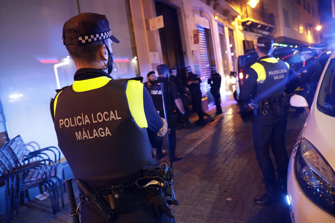 La noche de Halloween para la Policía Local de Málaga. 