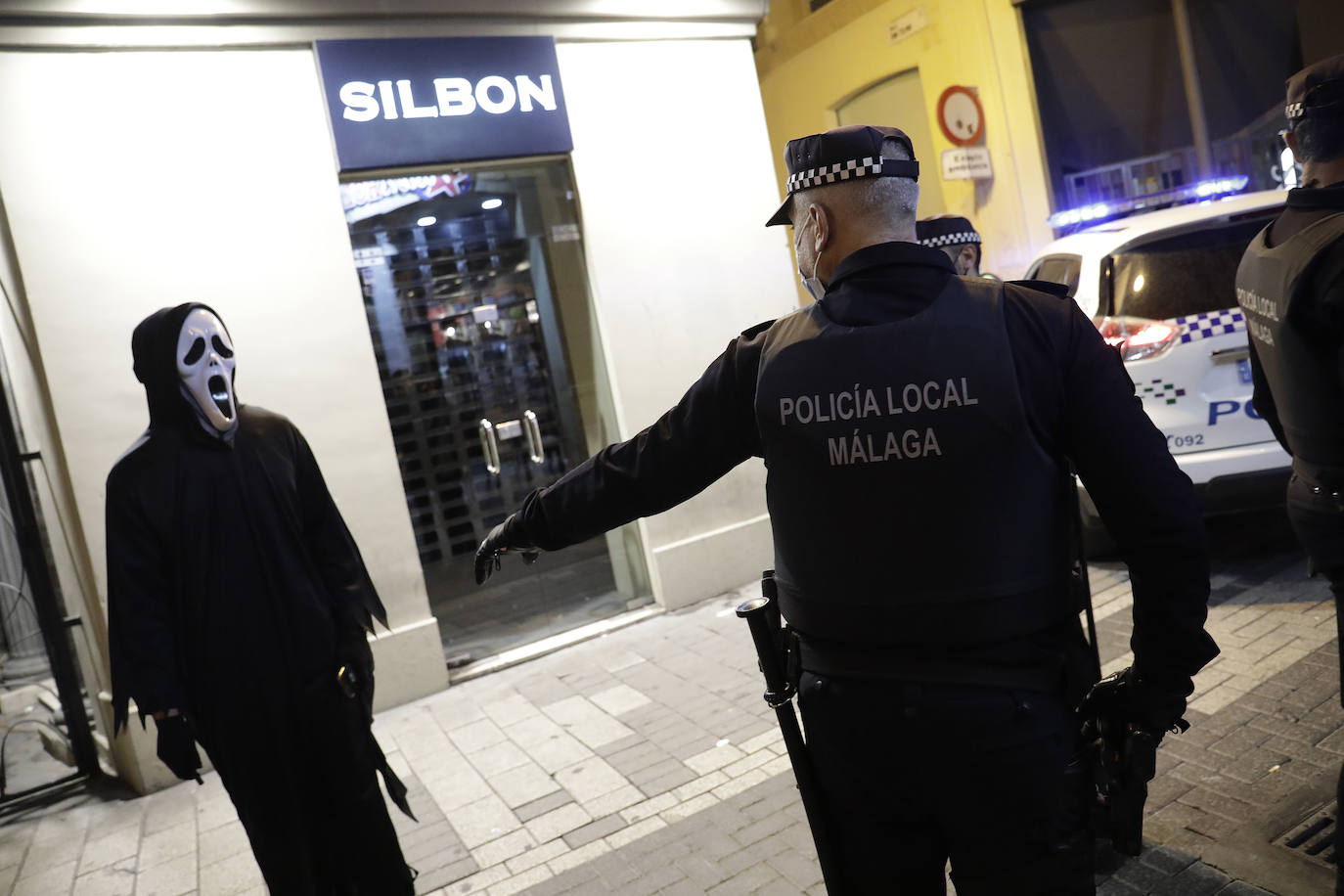 La noche de Halloween para la Policía Local de Málaga. 