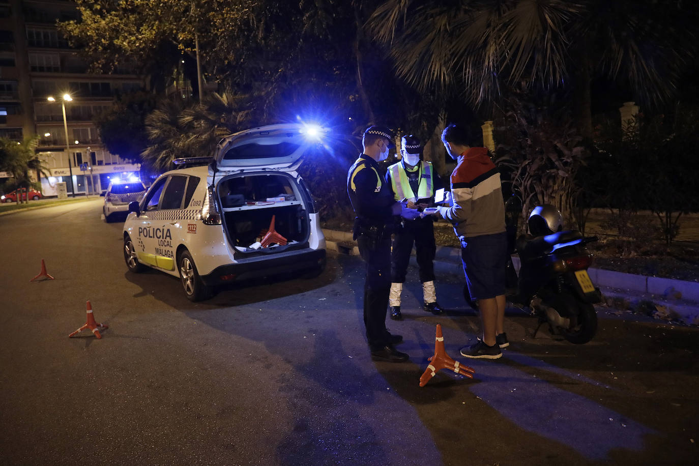 La noche de Halloween para la Policía Local de Málaga. 