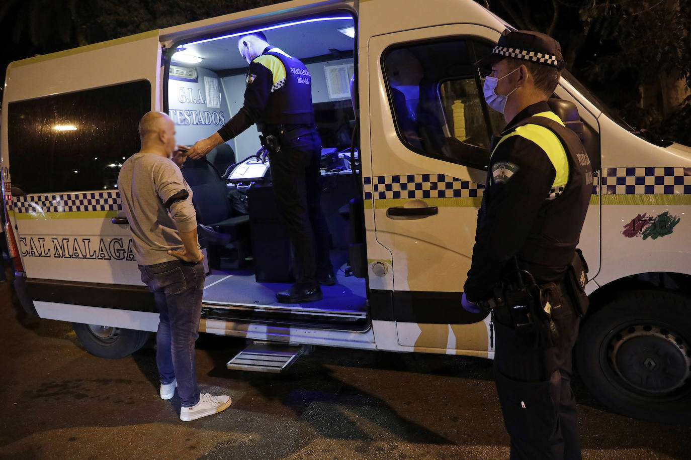 La noche de Halloween para la Policía Local de Málaga. 