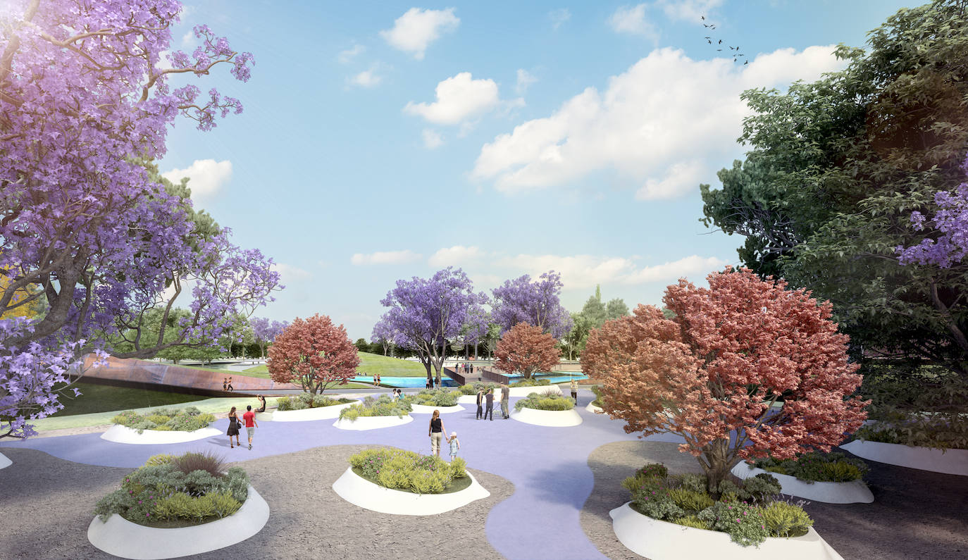 Fotos: Así será el parque en una parte de los suelos de Repsol en Málaga