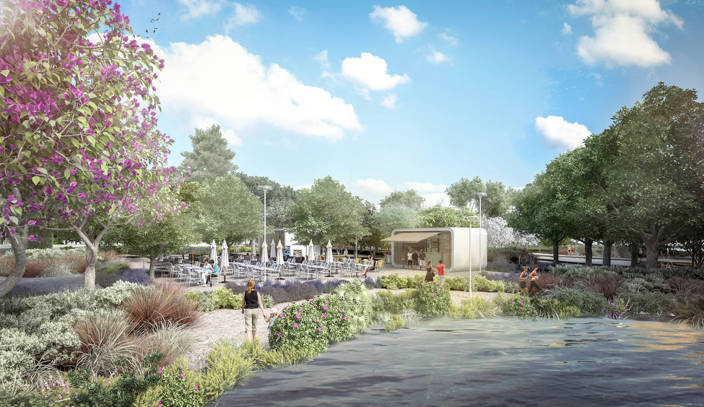 Fotos: Así será el parque en una parte de los suelos de Repsol en Málaga