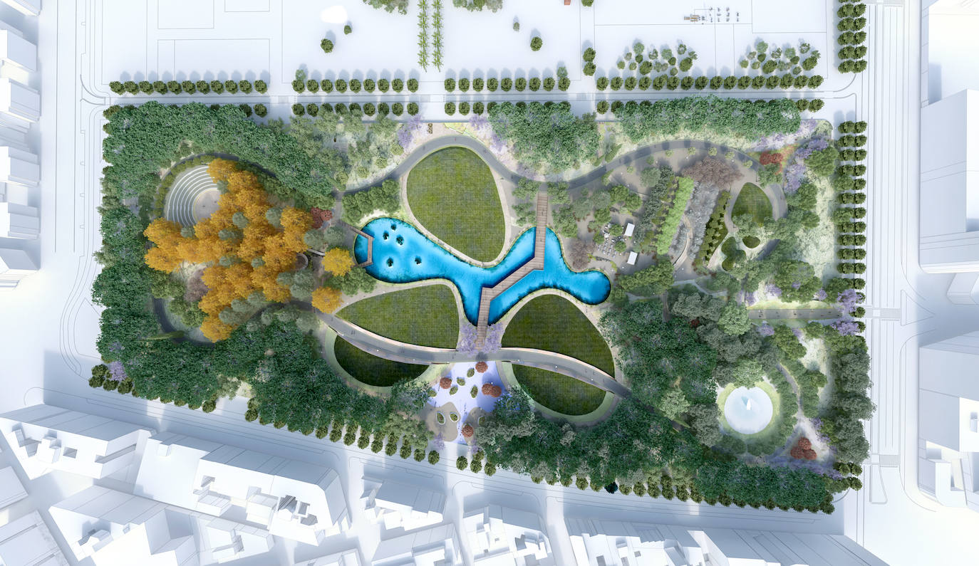 Fotos: Así será el parque en una parte de los suelos de Repsol en Málaga