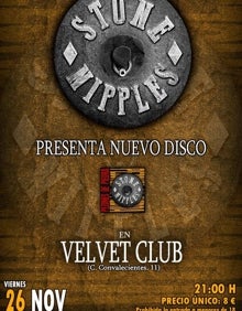 Imagen secundaria 2 - Stone Nipples, junto al cartel de la presentación de su disco, el 26 de noviembre en la sala Velvet Club.