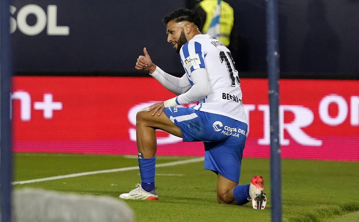 Antoñín, en un gesto elocuente durante su gran partido el jueves frente a la Real Sociedad B. 