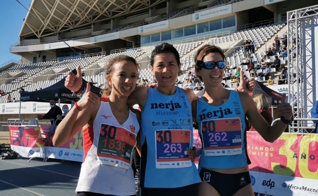 Fátima Ohuaddou, Lola Chiclana y Sandra Schenkel, el podio femenino. 