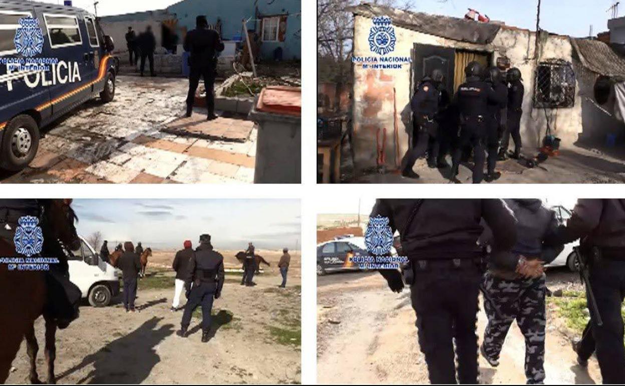 Imágenes de archivo de la operación realizada en la Cañada Real, donde en 2011 fue detenido el 'Rafita'.