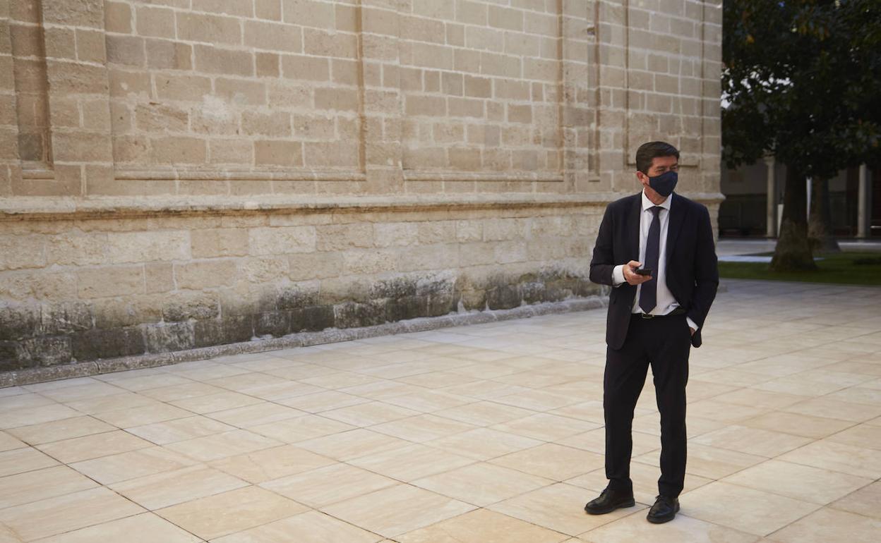 Juan Marín, la semana pasada en el Parlamento. 