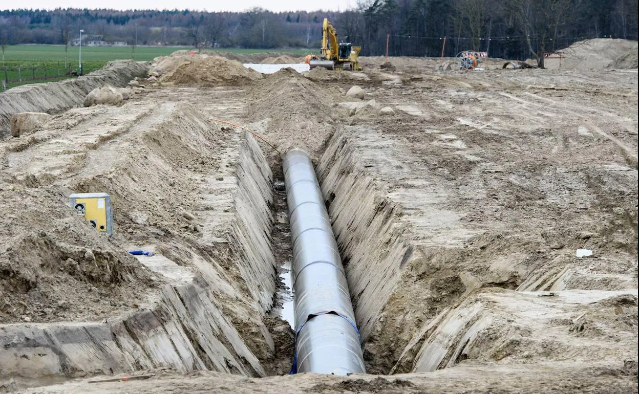 Obras en el gaseoducto Nord Stream 2. 