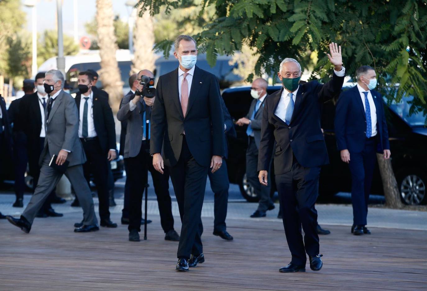 El acto estuvo presidido por Felipe VI, junto a los jefes de Estado de Italia, el presidente de la República, Sergio Mattarella; y Portugal, su homólogo Marcelo Rebelo de Sousa.