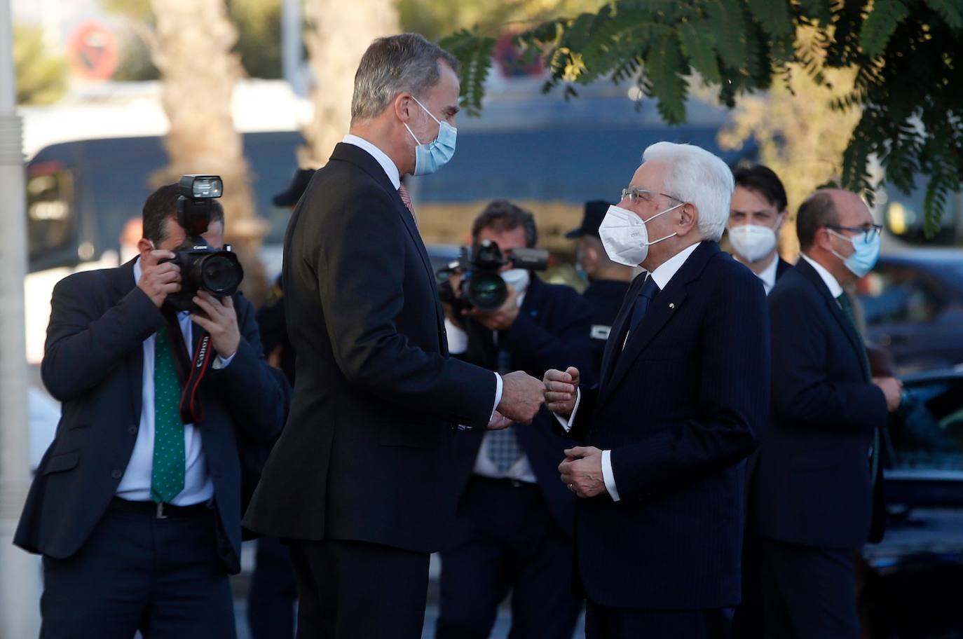 El acto estuvo presidido por Felipe VI, junto a los jefes de Estado de Italia, el presidente de la República, Sergio Mattarella; y Portugal, su homólogo Marcelo Rebelo de Sousa.