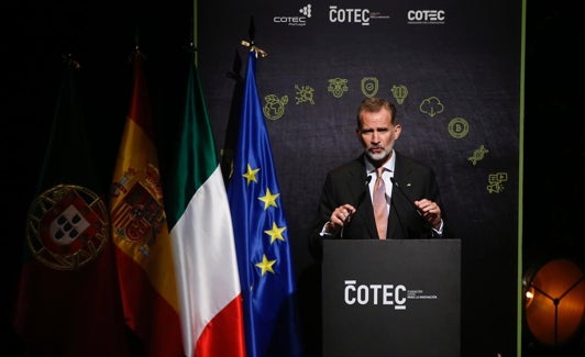 Felipe VI durante su intervención.