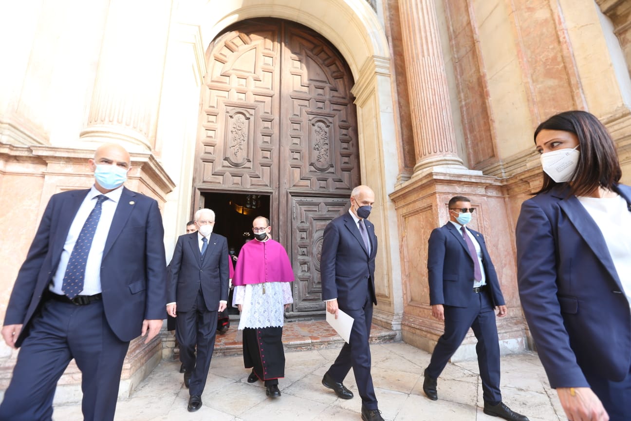 Fotos: El presidente de la República italiana, Sergio Mattarella, durante su visita a Málaga