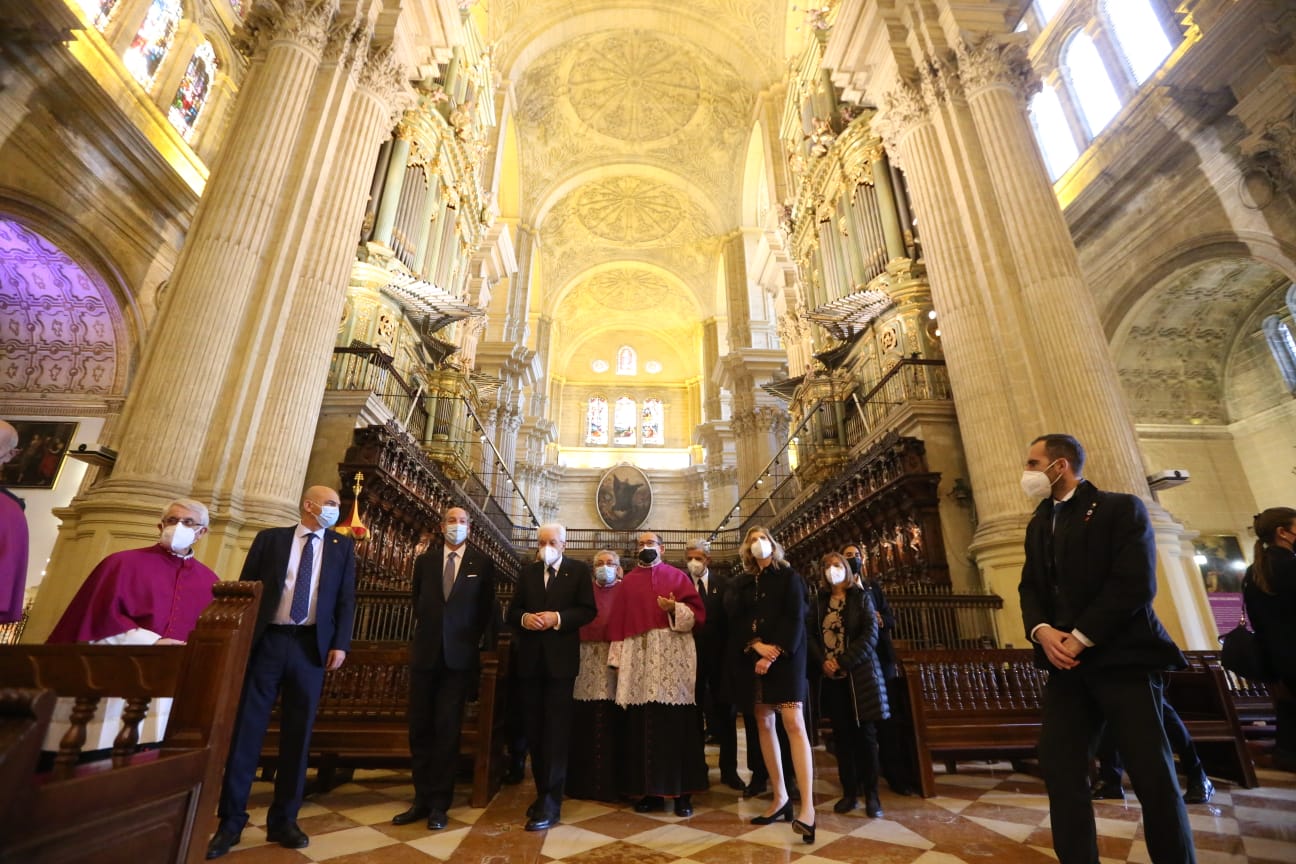 Fotos: El presidente de la República italiana, Sergio Mattarella, durante su visita a Málaga