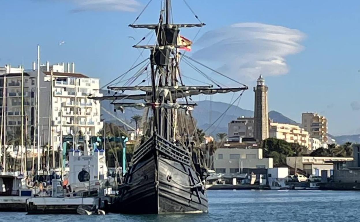 La réplica de la Nao Victoria, en Estepona. 