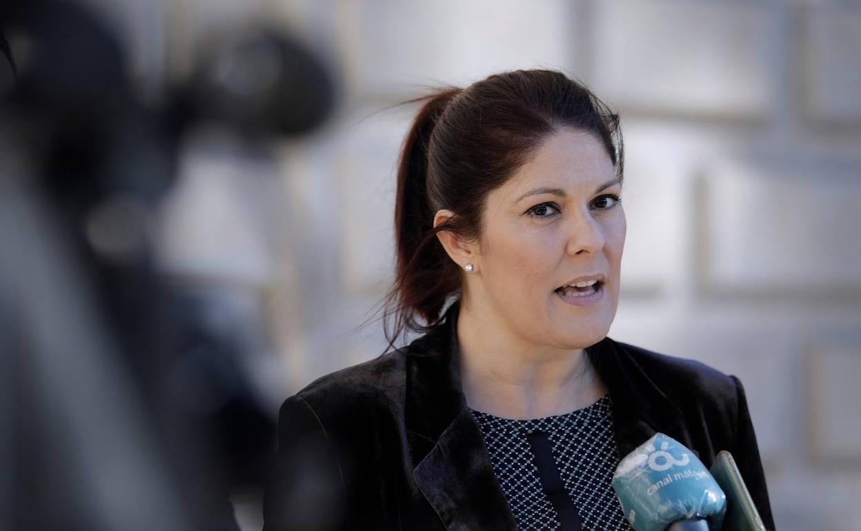 Noelia Losada, hoy junto al Museo de Málaga. 