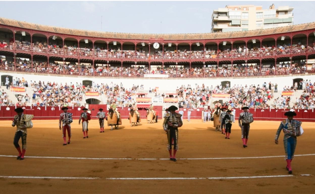 Paseíllo en La Malagueta en la feria taurina de 2021.