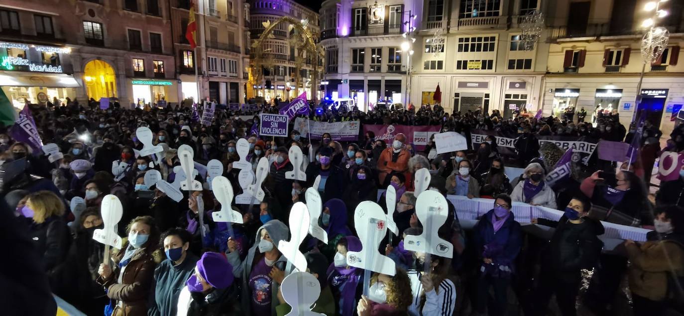 Manifestación del 25-N en Málaga capital. 