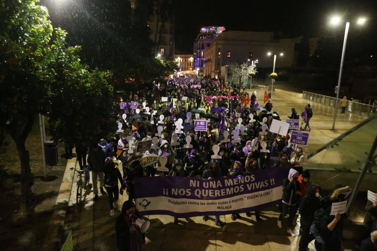 Manifestación del 25-N en Málaga capital. 