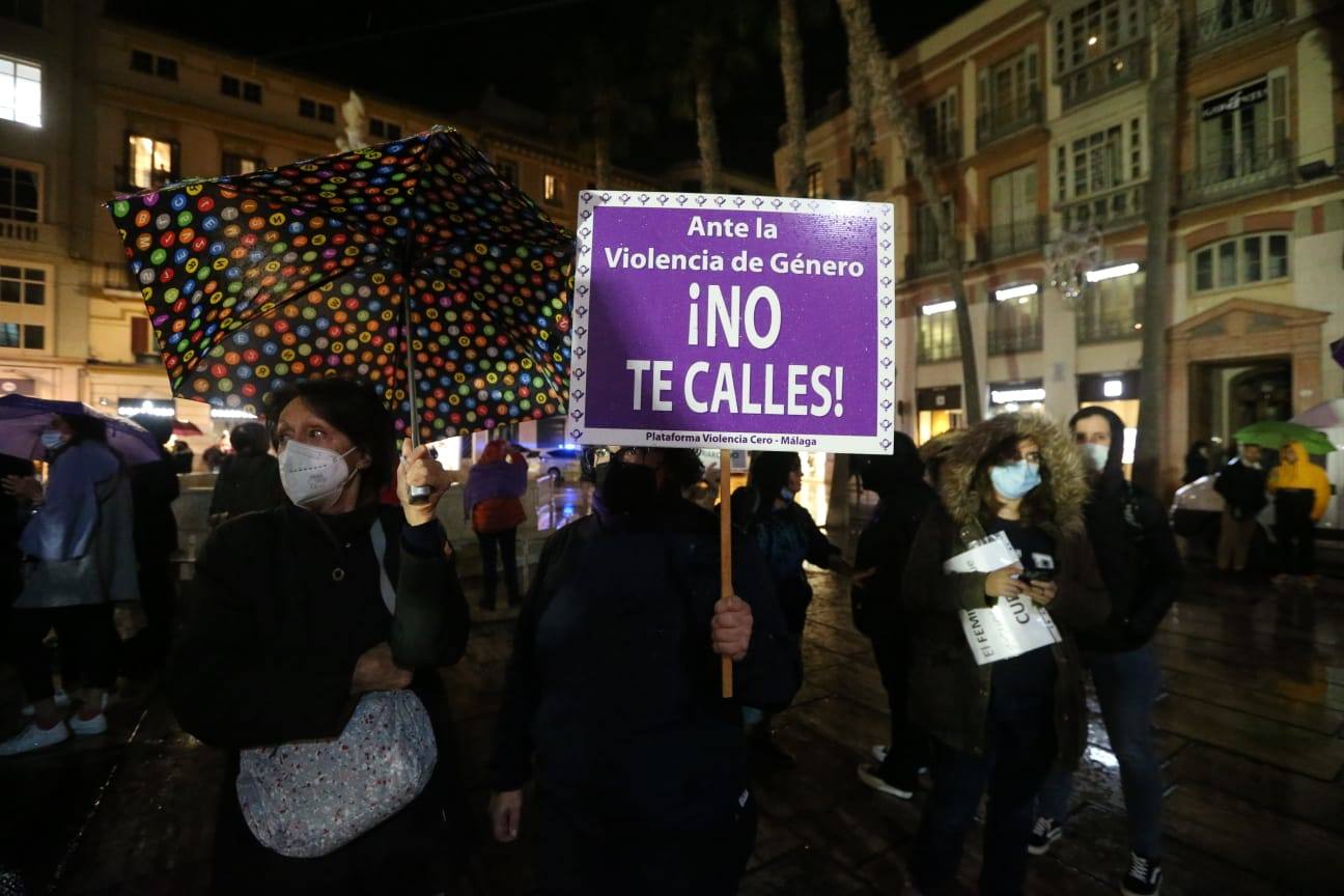 Manifestación del 25-N en Málaga capital. 