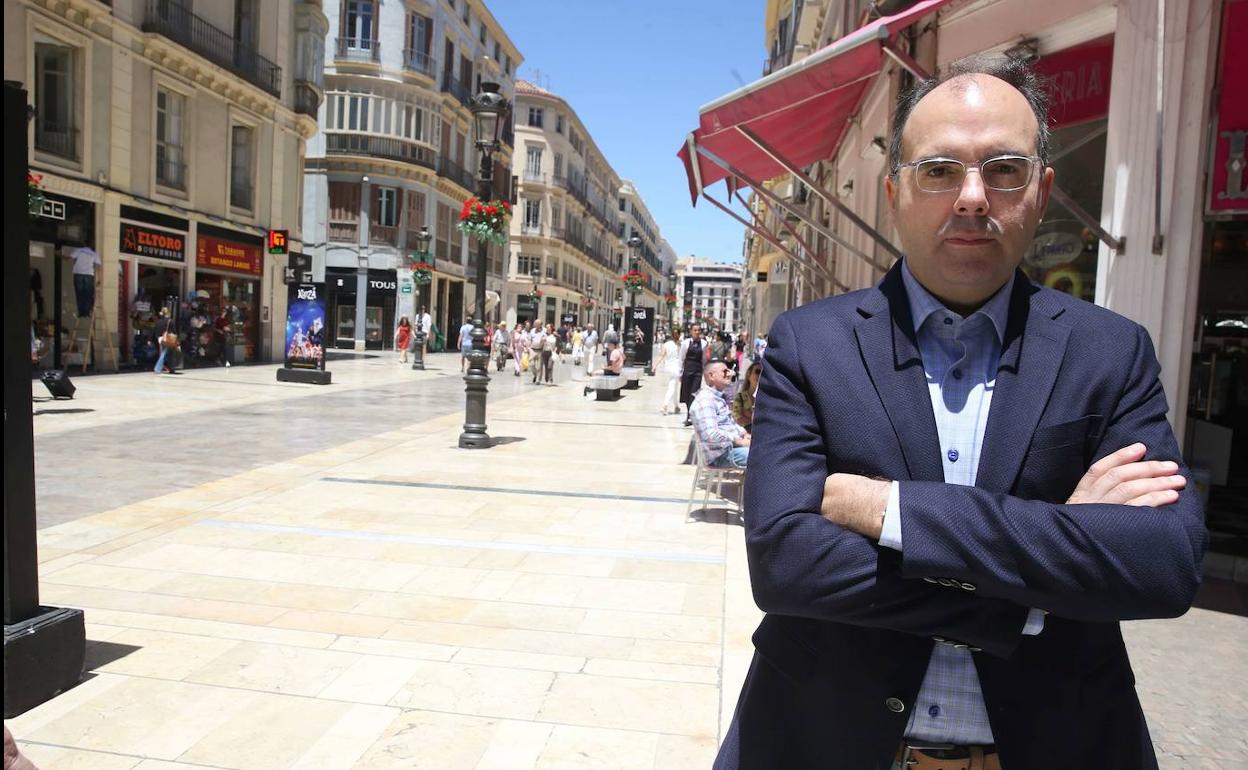 Juan Manuel Pascual, en la calle Larios. 