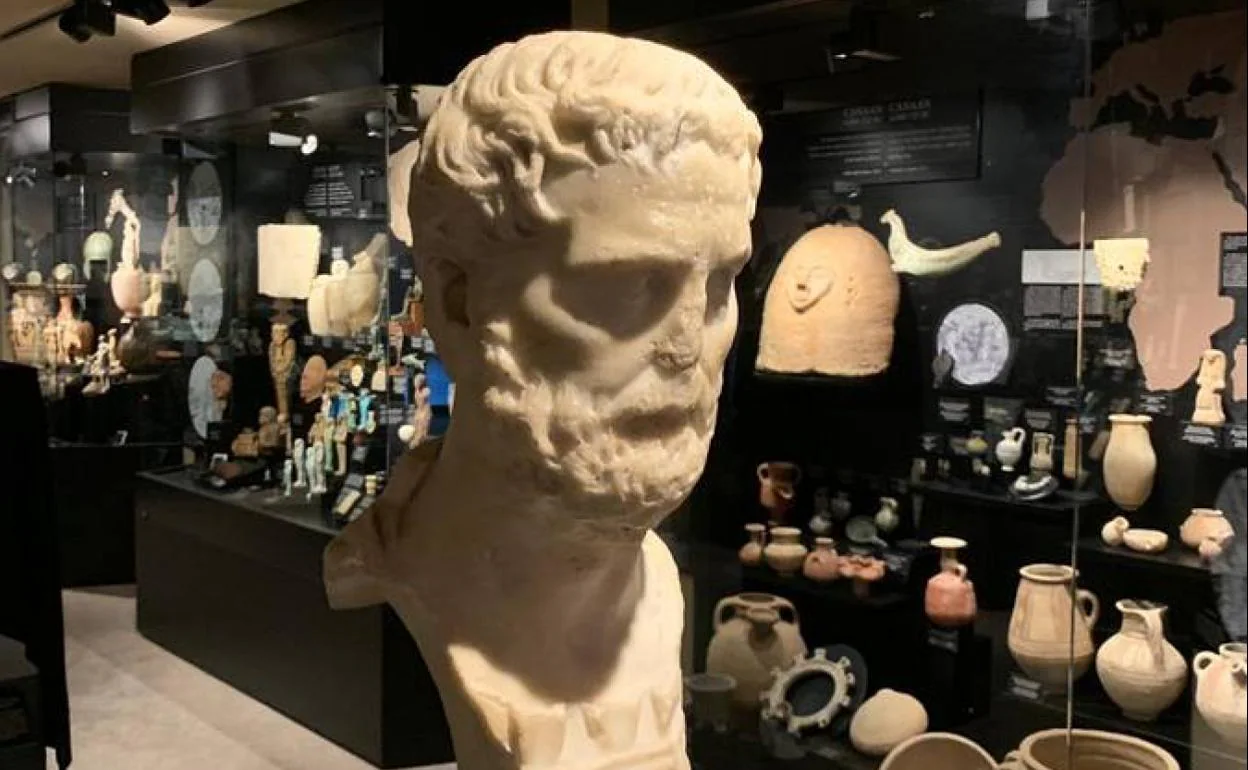 El busto del emperador romano, en la galería de la Colección Ifergan.