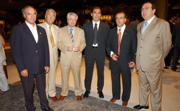 Félix Gancedo, Queipo de Llano, Martín Urbano, Sergio Scariolo, Antonio Tapia y Paco Rengel. 