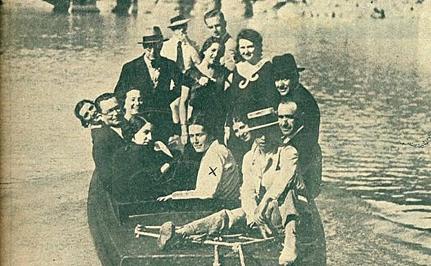 Victoria Kent, en una visita al Chorro.