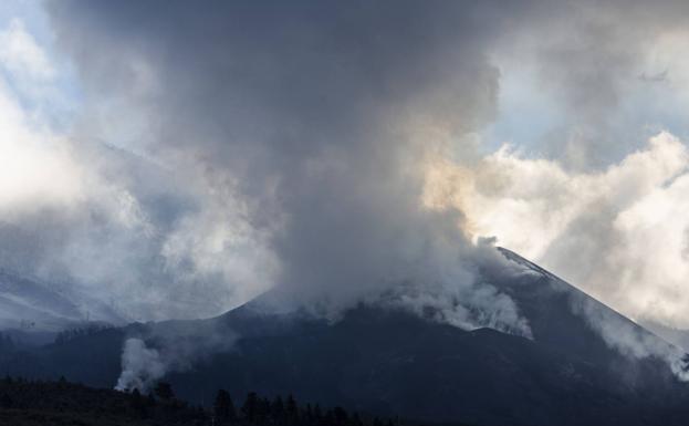 El volcán de La Palma. 