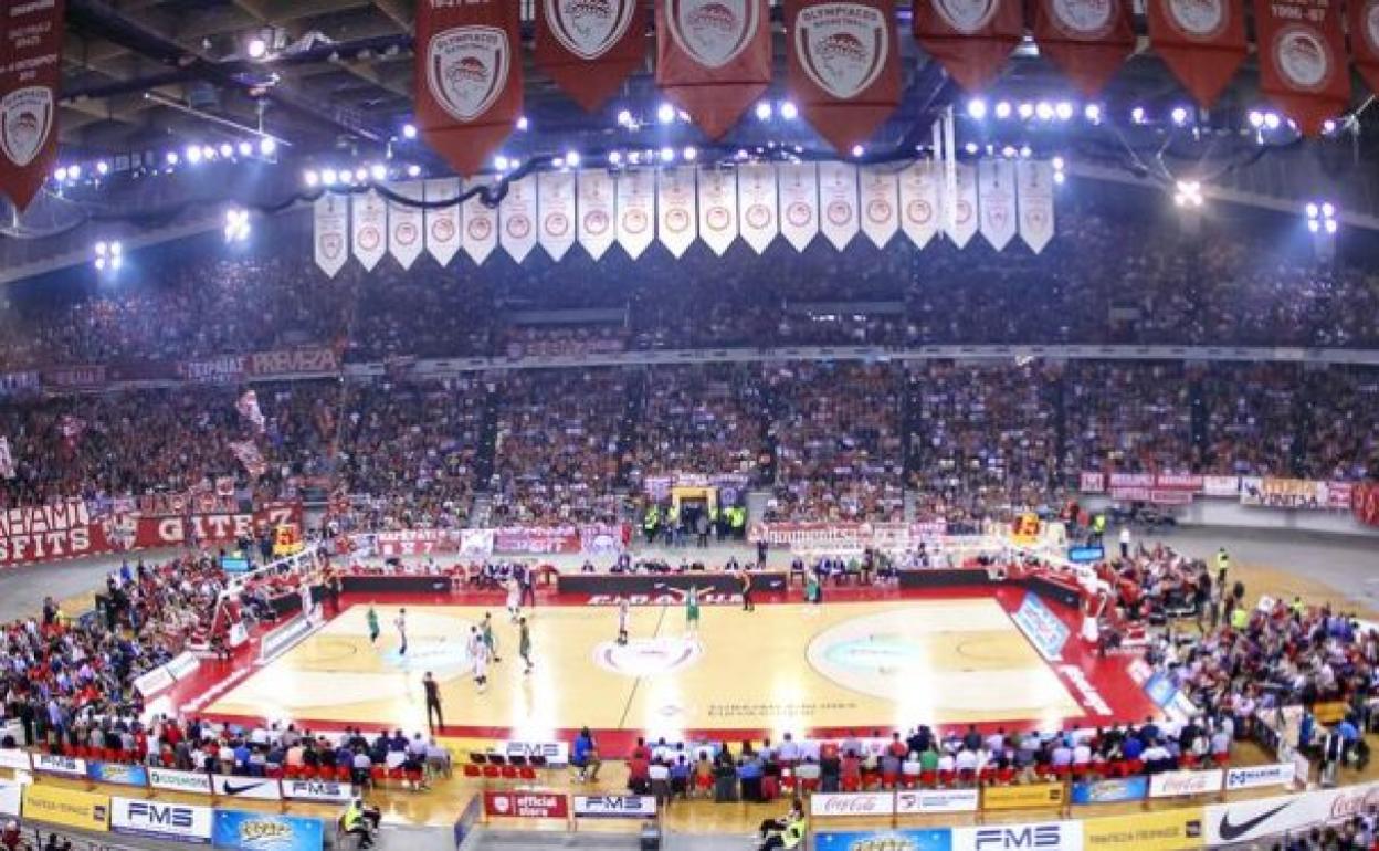 Imagen del pabellón de La Paz y La Amistad, la cancha del Olympiacos. 