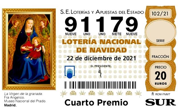 Lotería de Navidad 2021: El 91.179, el segundo cuarto premio, reparte 6,8 millones en Jaén y 200.000 euros en Huelva y Granada