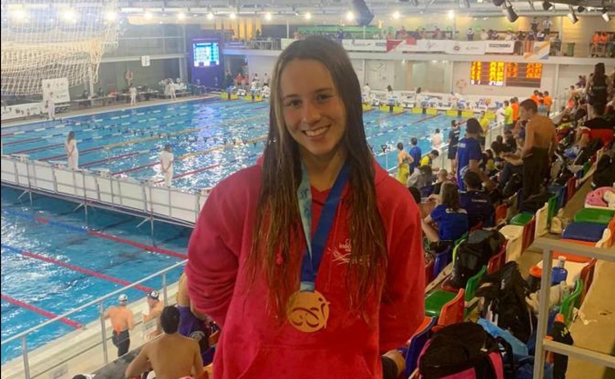 Carlota Torrontegui, tras proclamarse campeona de España. 