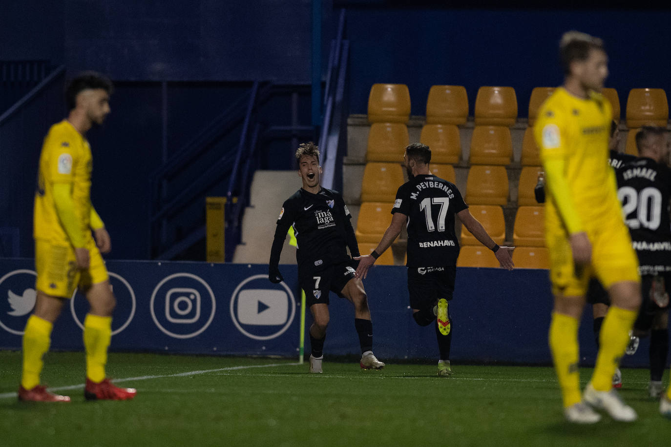 El Málaga abrió el marcador en la recta final del partido 