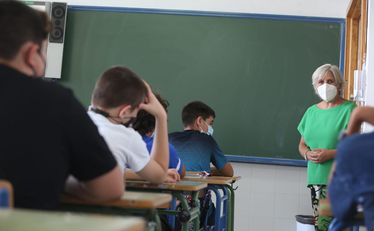 Una clase del IES Cártama, al inicio del actual curso académico. 